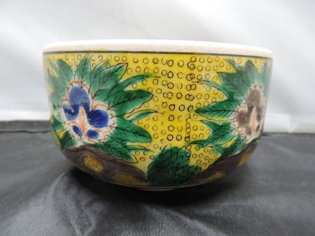 九谷茶碗　保存箱有　M１３１３