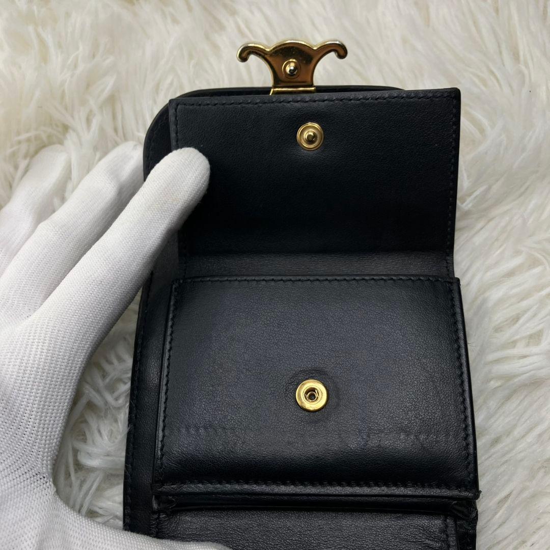 極美品✨ セリーヌ 折り財布 トリオンフ フラップ スモールウォレット