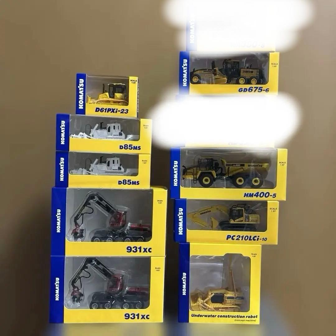 KOMATSU 1/87 ミニチュアモデル 各種 コマツ 建機 ミニカー