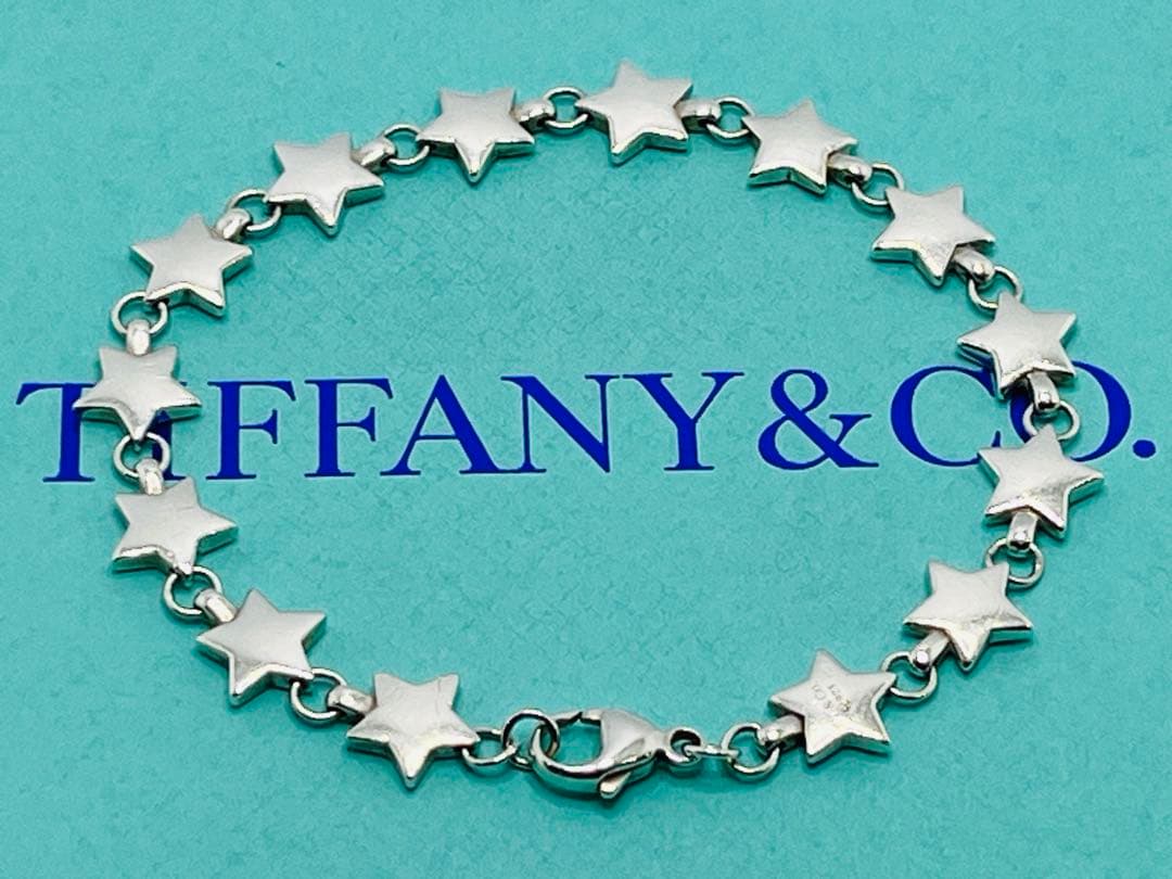 c747 美品　ティファニー×シュプリーム　パフ　スター　ブレスレット　925