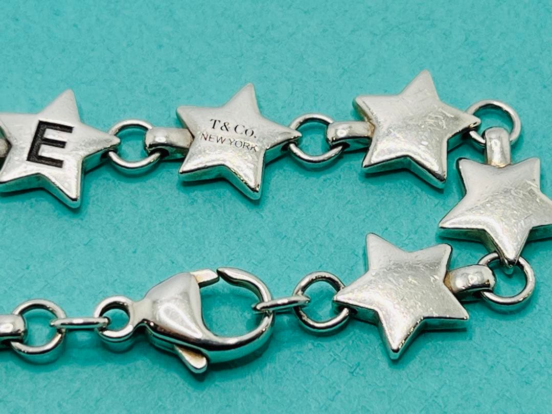 c747 美品　ティファニー×シュプリーム　パフ　スター　ブレスレット　925