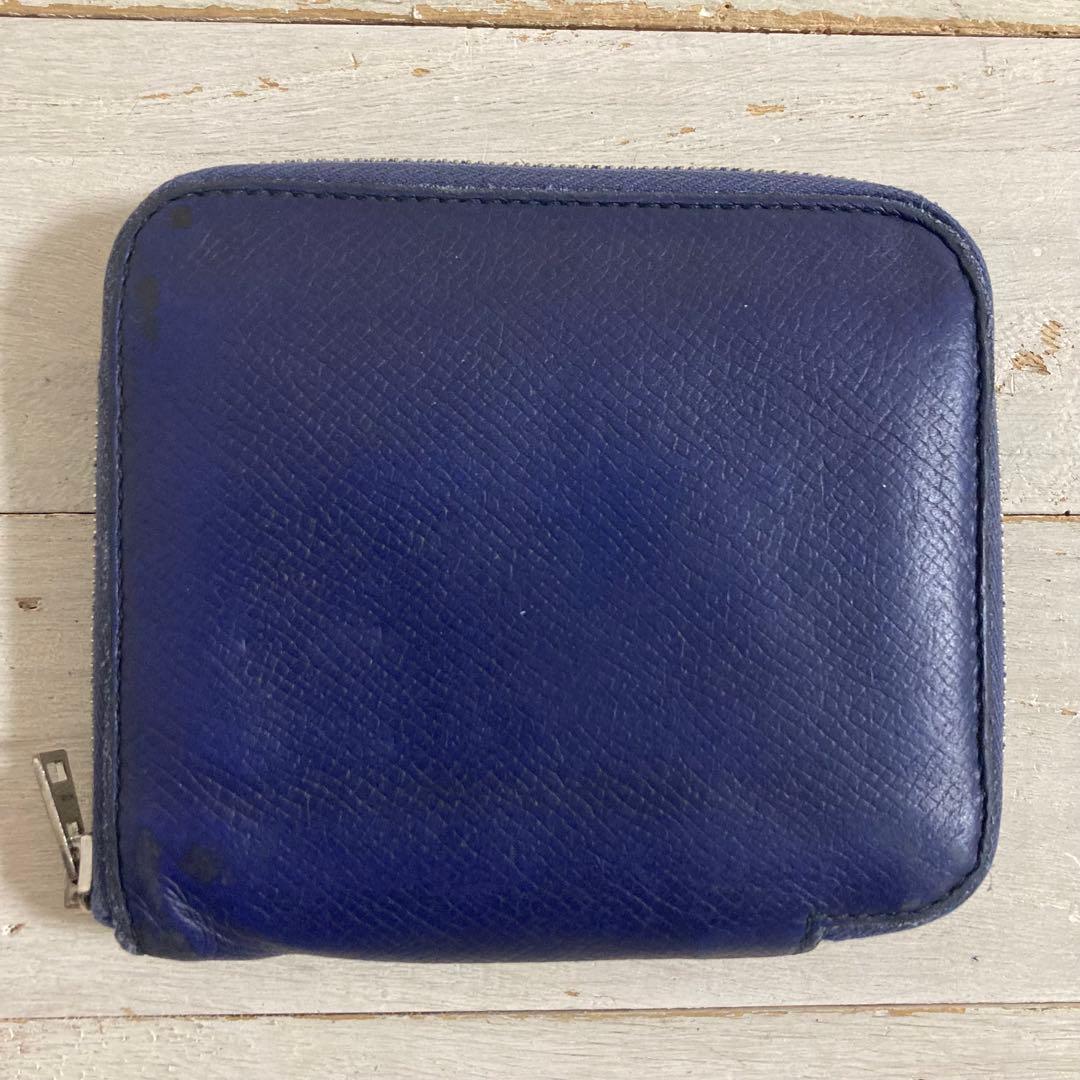 HERMES エルメス ケース アザップ シルクイン コンパクト ネイビー