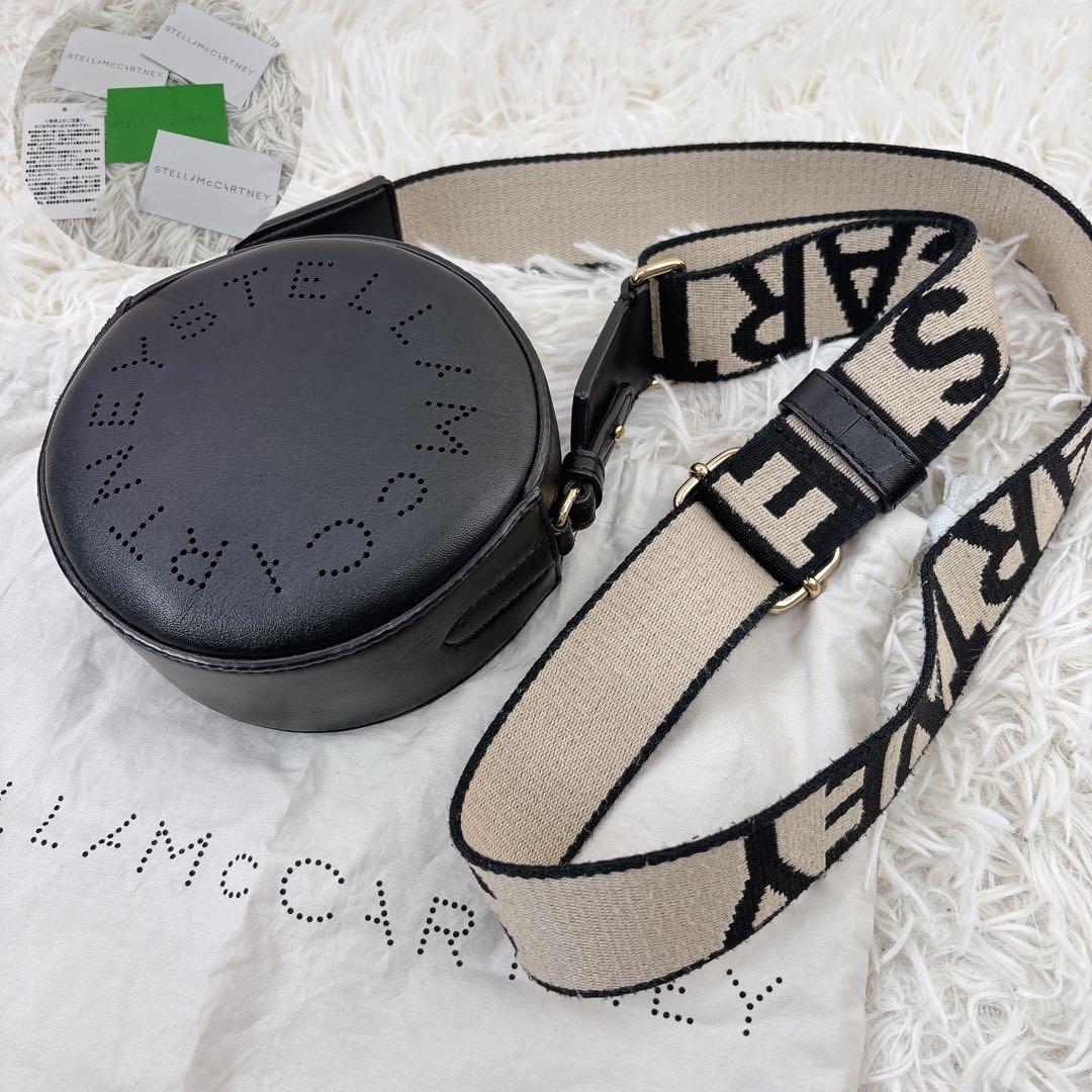 Stella McCartney ラウンドロゴ ミニショルダー ブラック