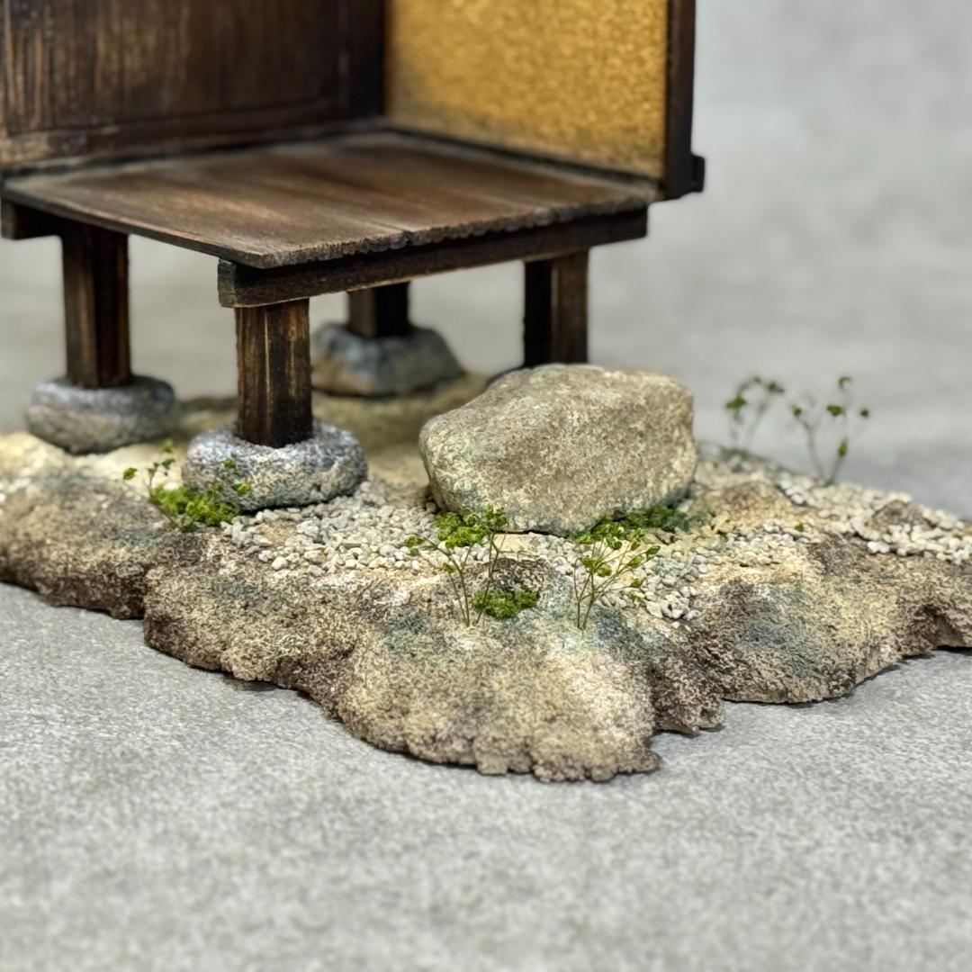 1/12スケール 手作りジオラマ 障子付き日本家屋玄関