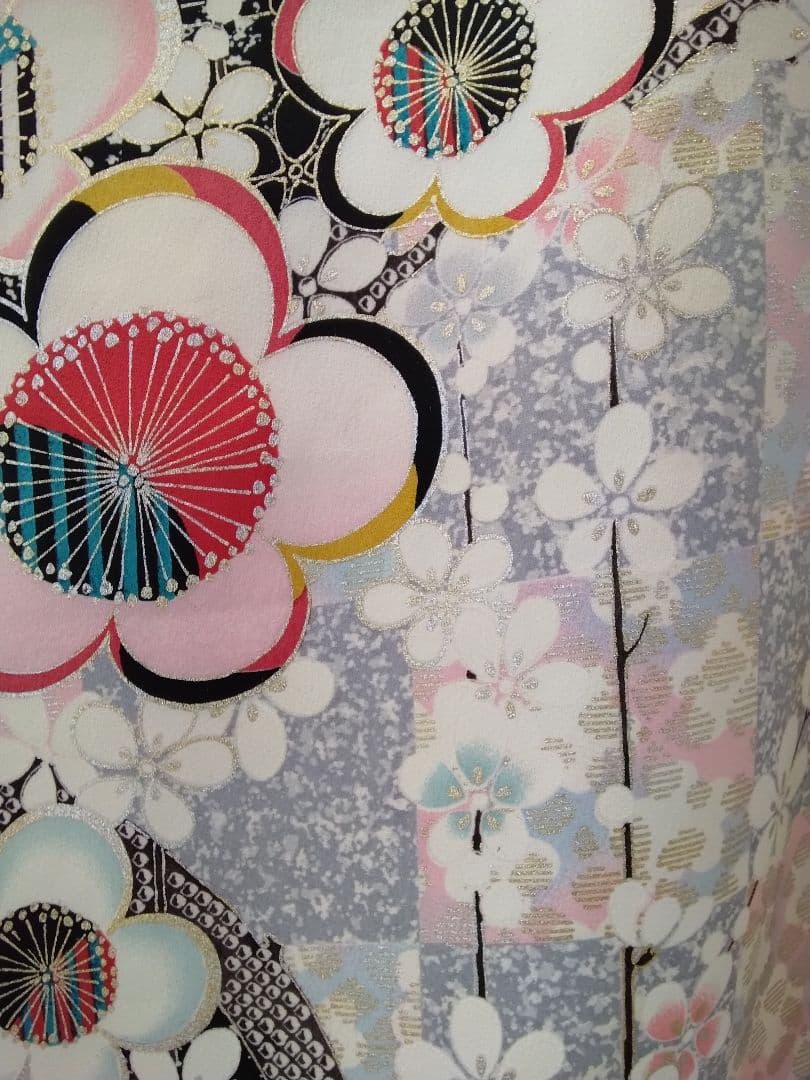 振袖フルセット、正絹振袖成人式、重ね衿帯揚げ帯締め、西陣袋帯、襦袢、ワイドサイズ