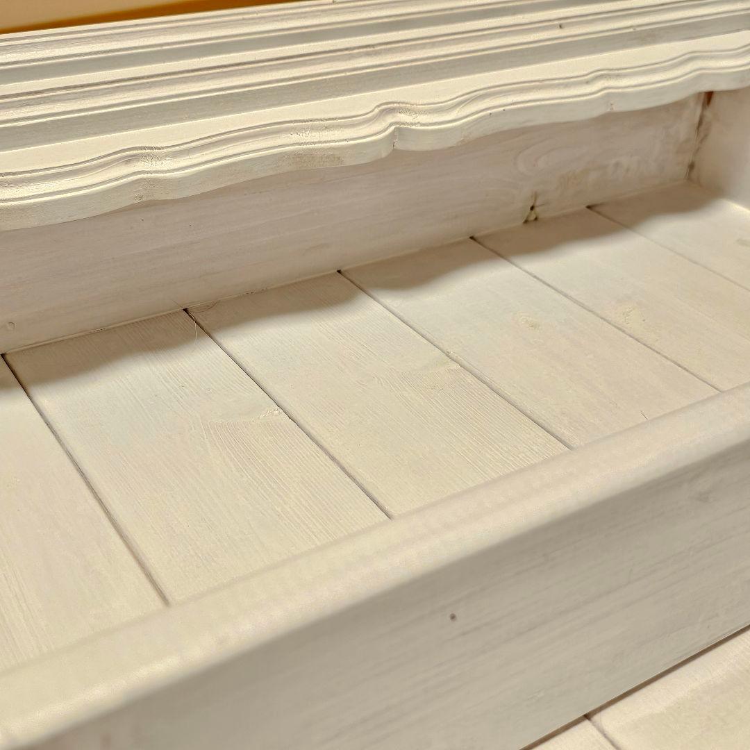 O*i様 木製カントリーシェルフ　訳あり　ホワイト　シャビー　アンティーク　壁掛