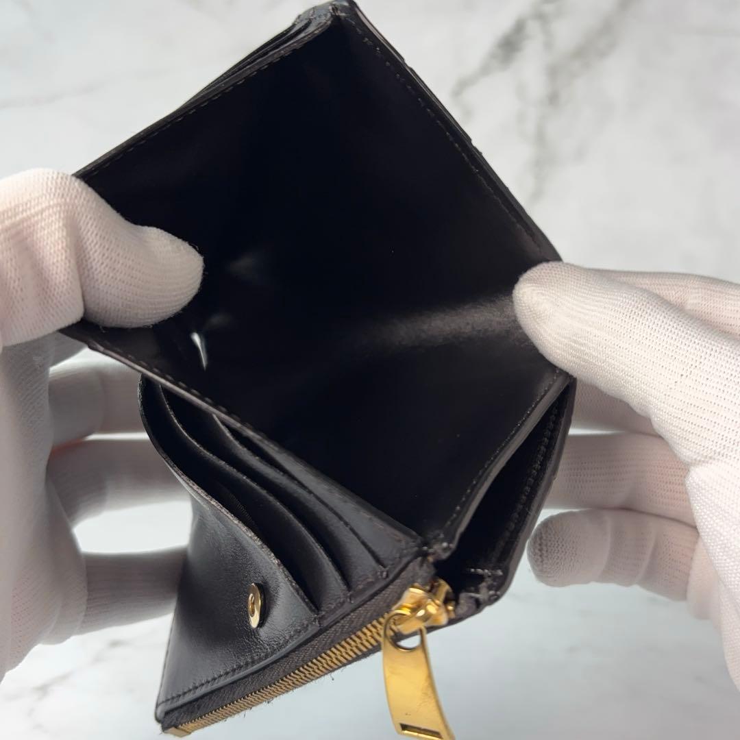 BOTTEGA VENETA 財布 2つ折り イントレチャート 黒