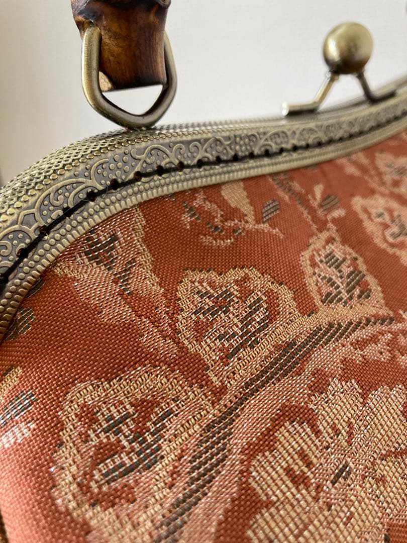 ❤️着物お出かけbag 正絹　ゴブラン織風