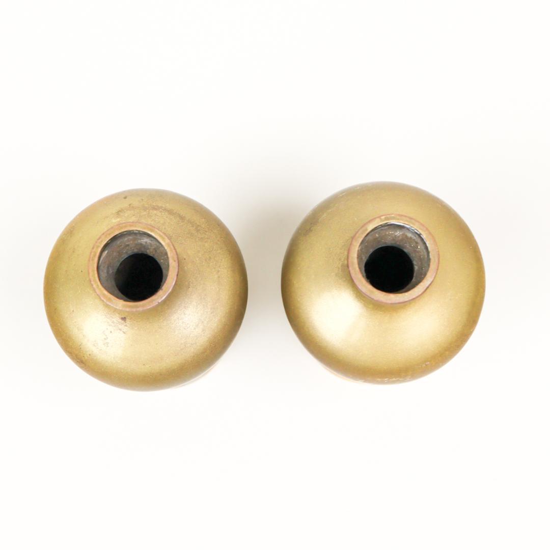 真鍮 熨斗口 神酒口 2対 瓶子 燭台 神具