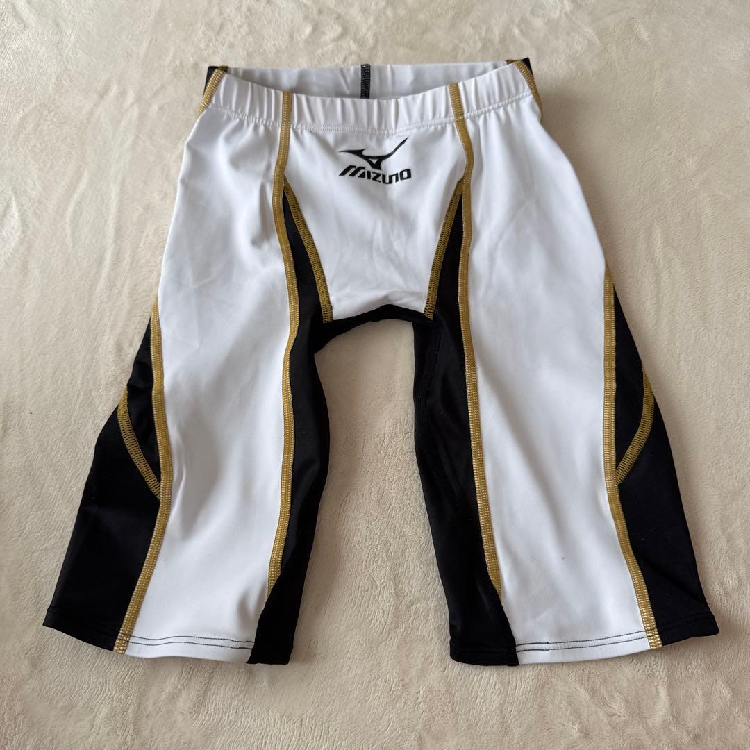 Mizuno 競泳水着 Sサイズ ホワイト/ブラック/ゴールド