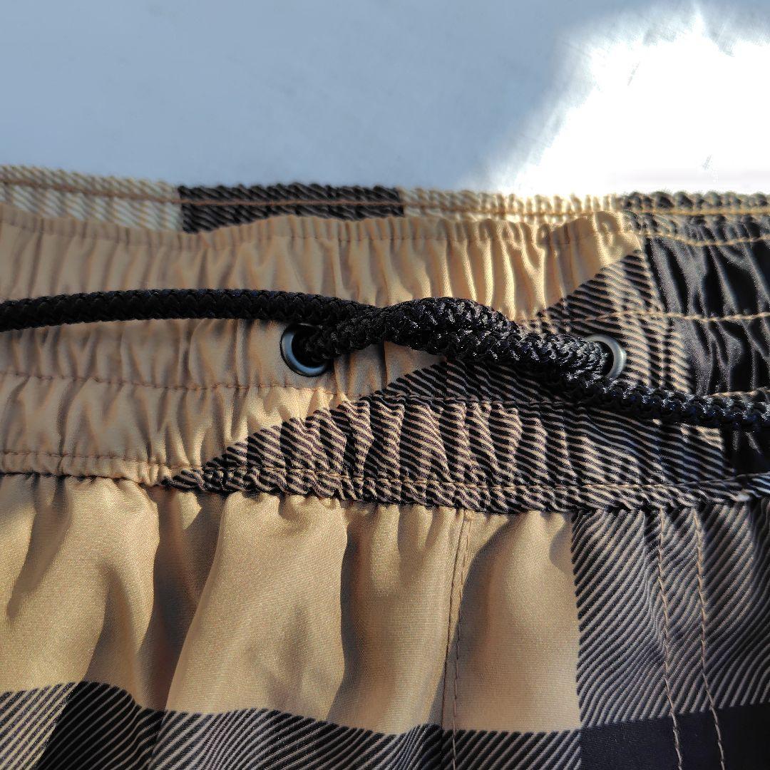 バーバリー スイムパンツ 水着 ノバチェック ベージュ/黒/赤