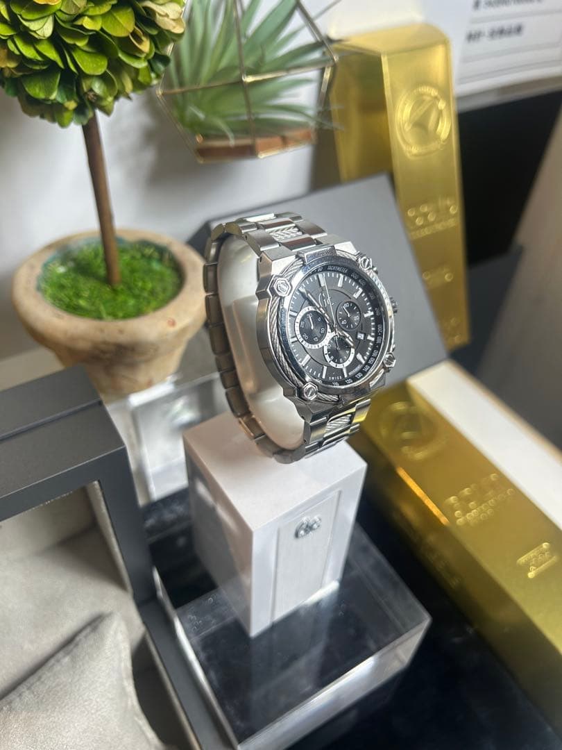 GC クロノグラフ 腕時計 ブラック/シルバー