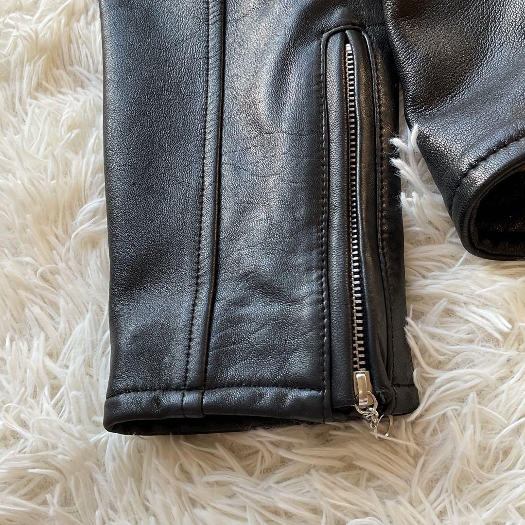 美品✨レトログレード　レザージャケット　シングルライダース　L ブラック　本革