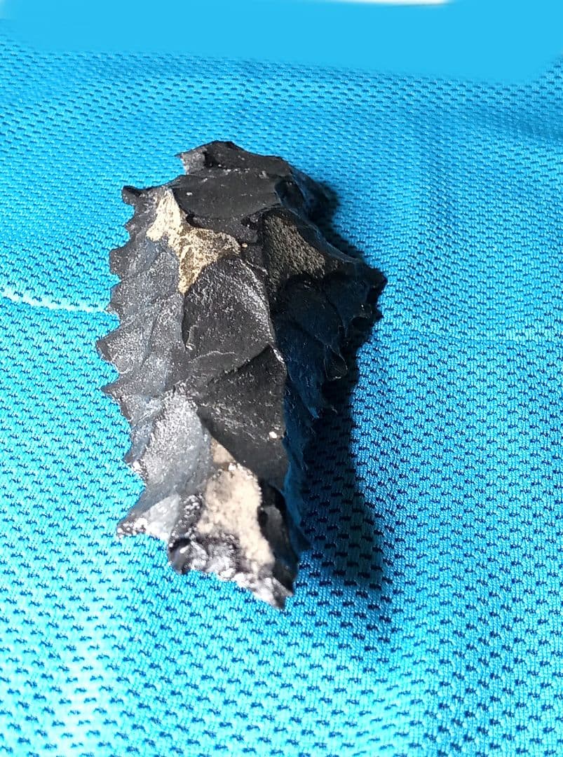 巨大石匙 スクレイパー 360 f 石器 サヌカイト 模写