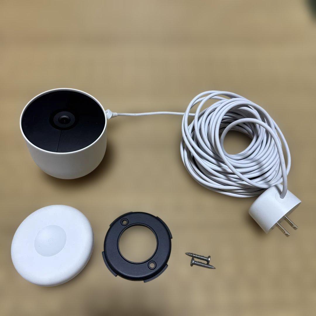 Google Nest Cam 屋内/屋外対応 電源ケーブルあり