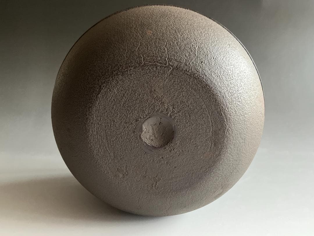 釜師　光洞作　丸甑口釜　松竹地紋　茶道具