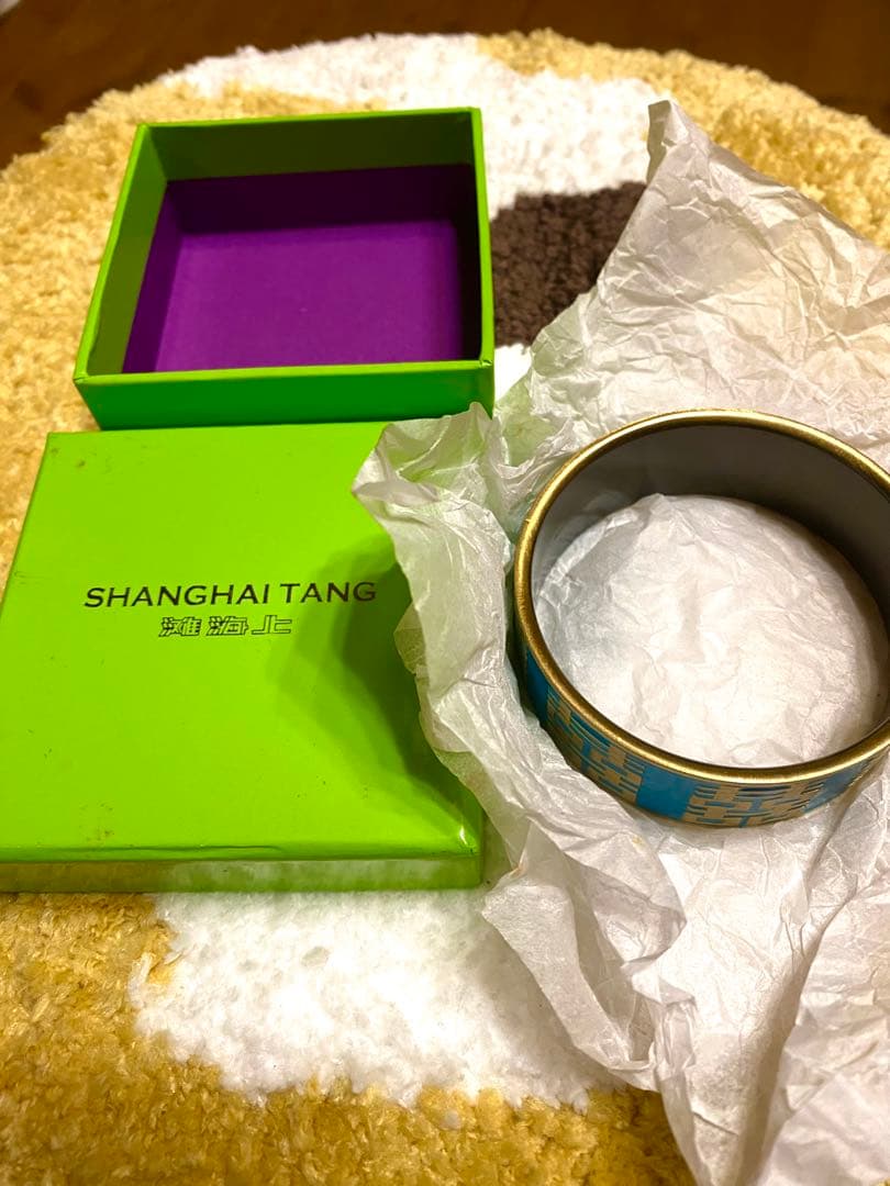 SHANGHAI TANG /上海灘/琺瑯バングル（黄銅製/真鍮）未使用