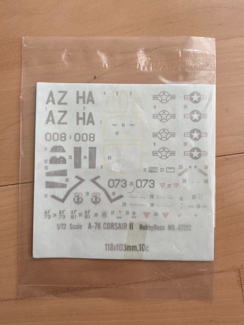 A-7コルセアII組み立てキット満足5機セット限定1名