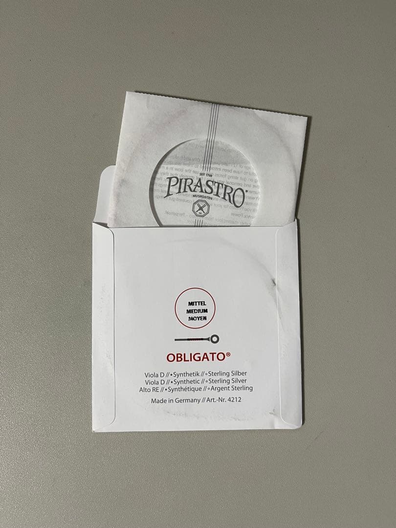 ヴィオラ弦 ラーセンA線×1 オブリガードD,G,C線×各1