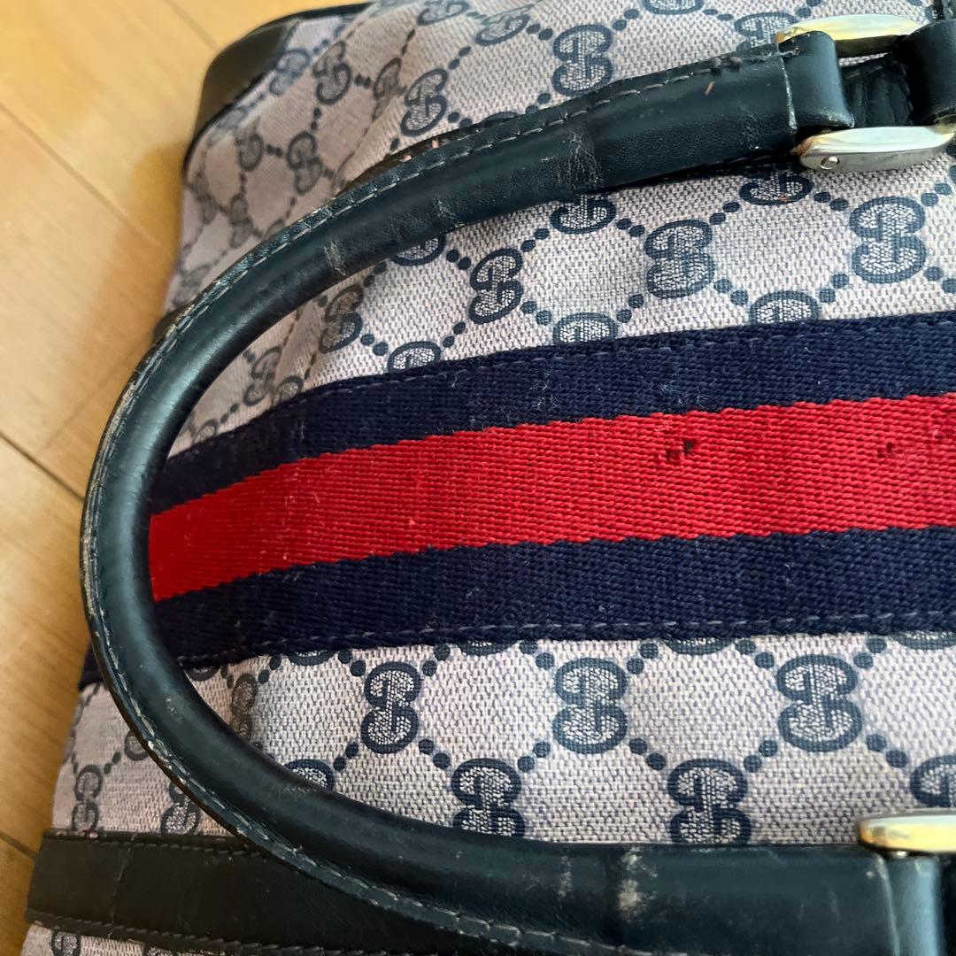 OLD GUCCIグッチボストンバッグ GGパターン柄MADE IN ITALY