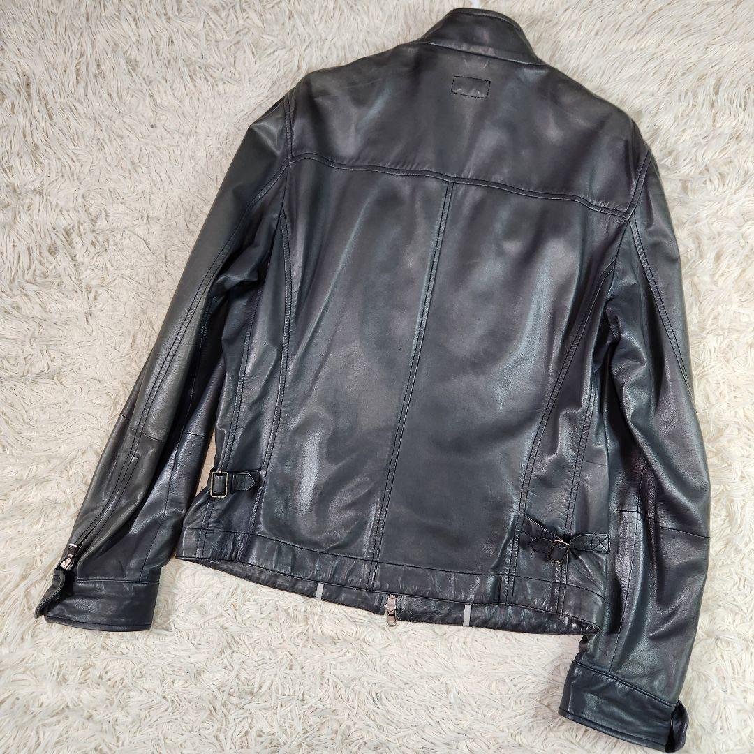 超高級 ブルネロクチネリ シングルライダース ラムレザー ダブルジップ M