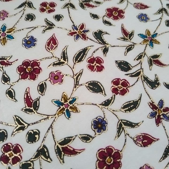 笹蔓手金更紗　数寄屋袋　京都　鈴木時代裂研究所　謹製　新品未使用品