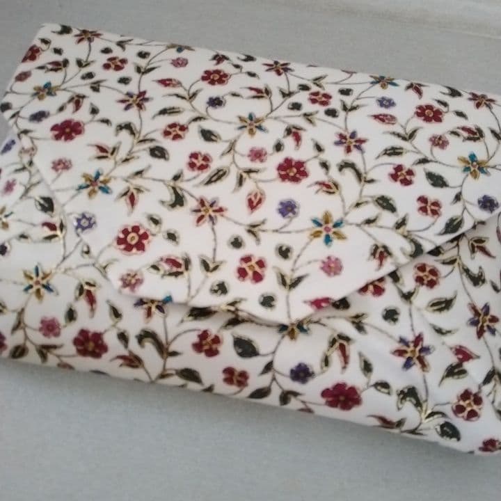 笹蔓手金更紗　数寄屋袋　京都　鈴木時代裂研究所　謹製　新品未使用品