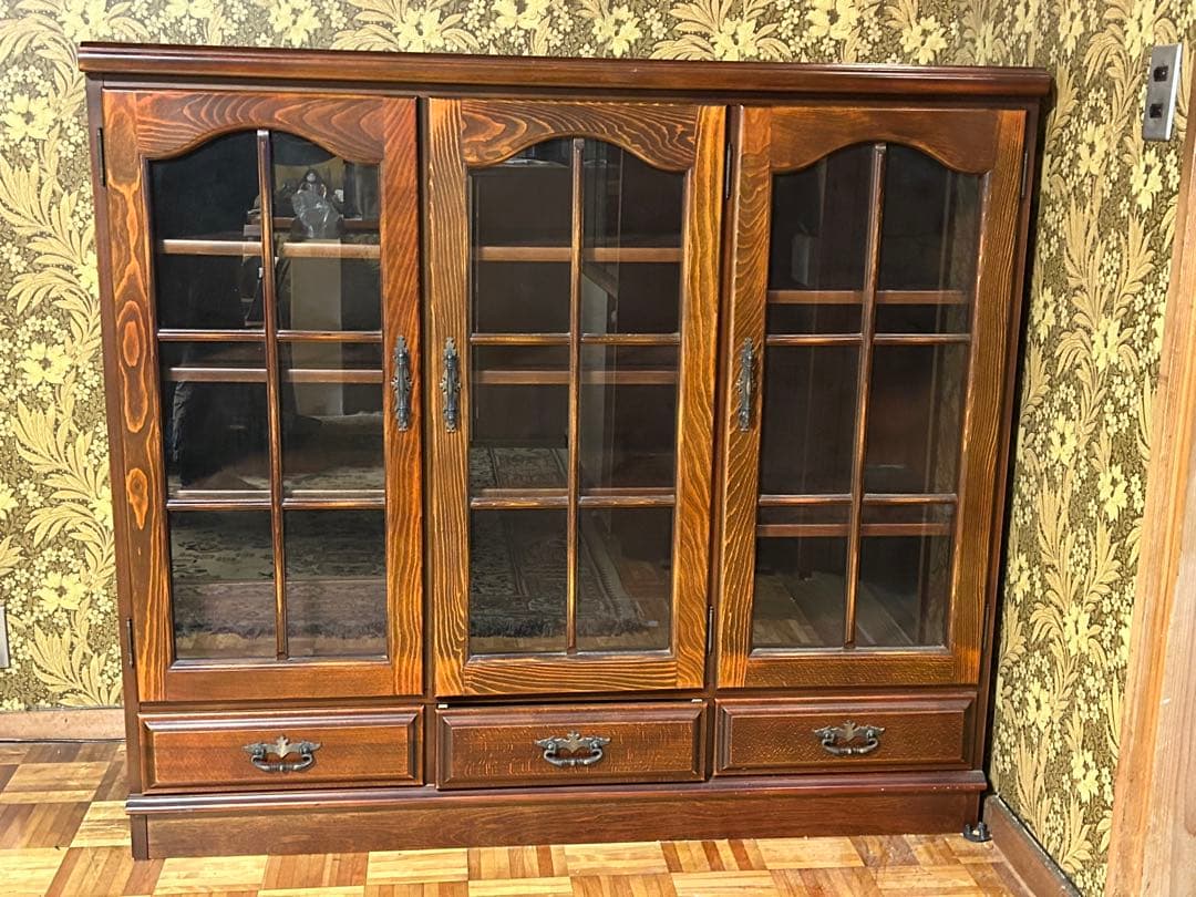 【昭和ヴィンテージ・美品】カリモク ガラスキャビネット