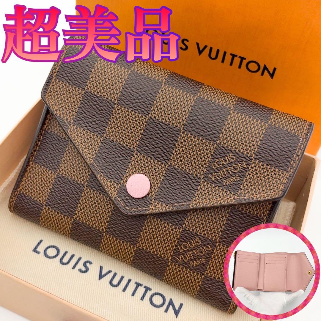 【本日限定】イニシャル無★ルイヴィトン ダミエ ヴィクトリーヌ ローズバレリーヌ
