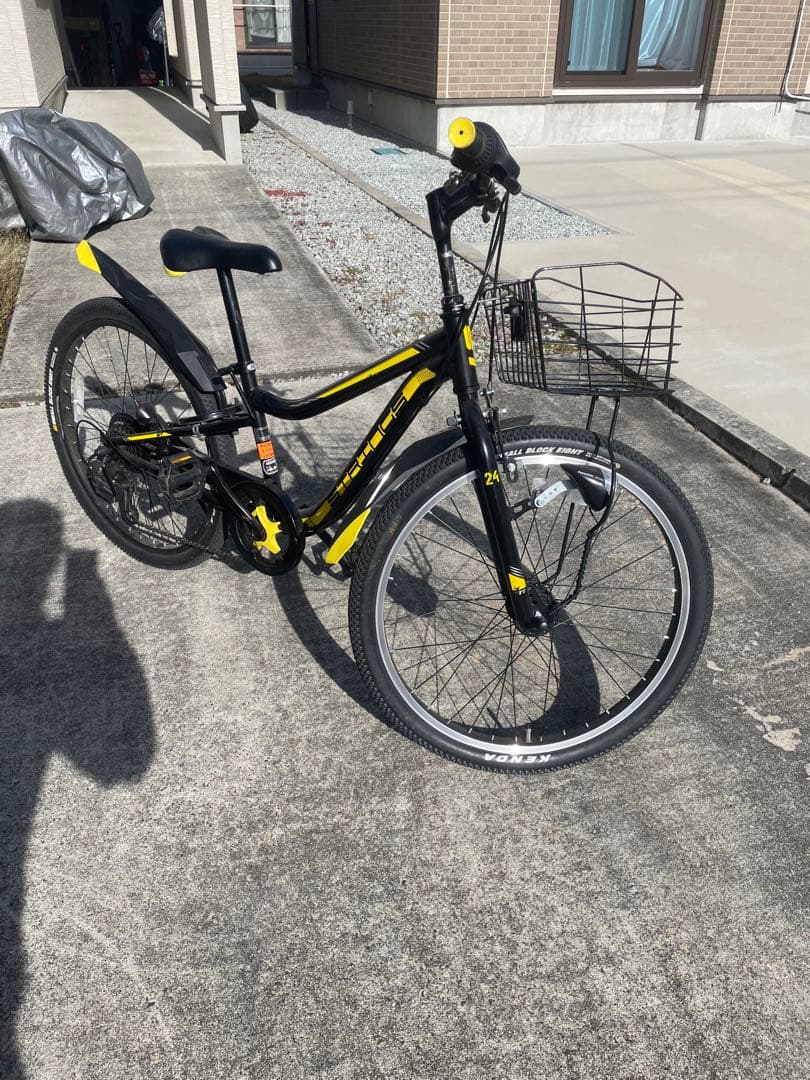 子供用自転車 黒と黄色 24インチ　へいぱぱさん専用