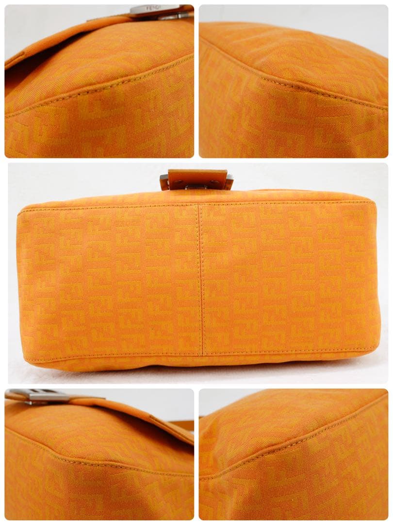 レア色　Fendi FFロゴ マンマバケット　オレンジショルダーバッグ