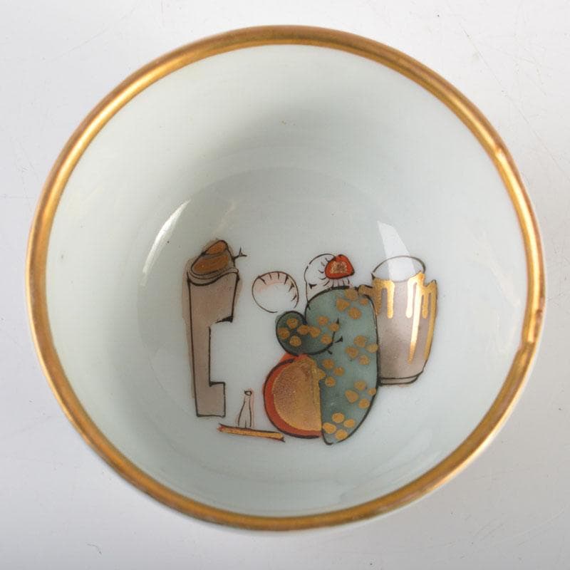 九谷焼　浮世絵　艶絵　春画盃　3点まとめて　C　6712