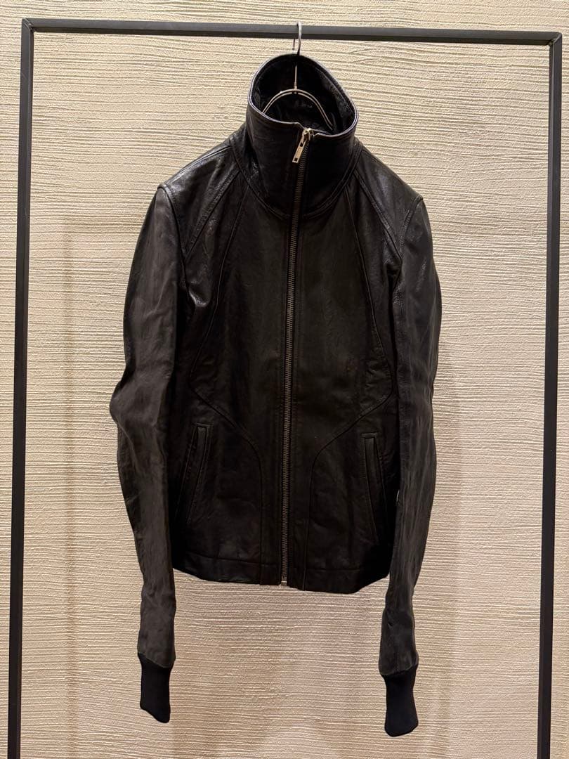 ジャケット・アウター 00s rick owens intarsia leather jacket