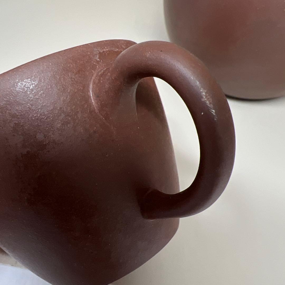 中国宣興　朱泥茶器セット2点　東Y7-1224①タウル