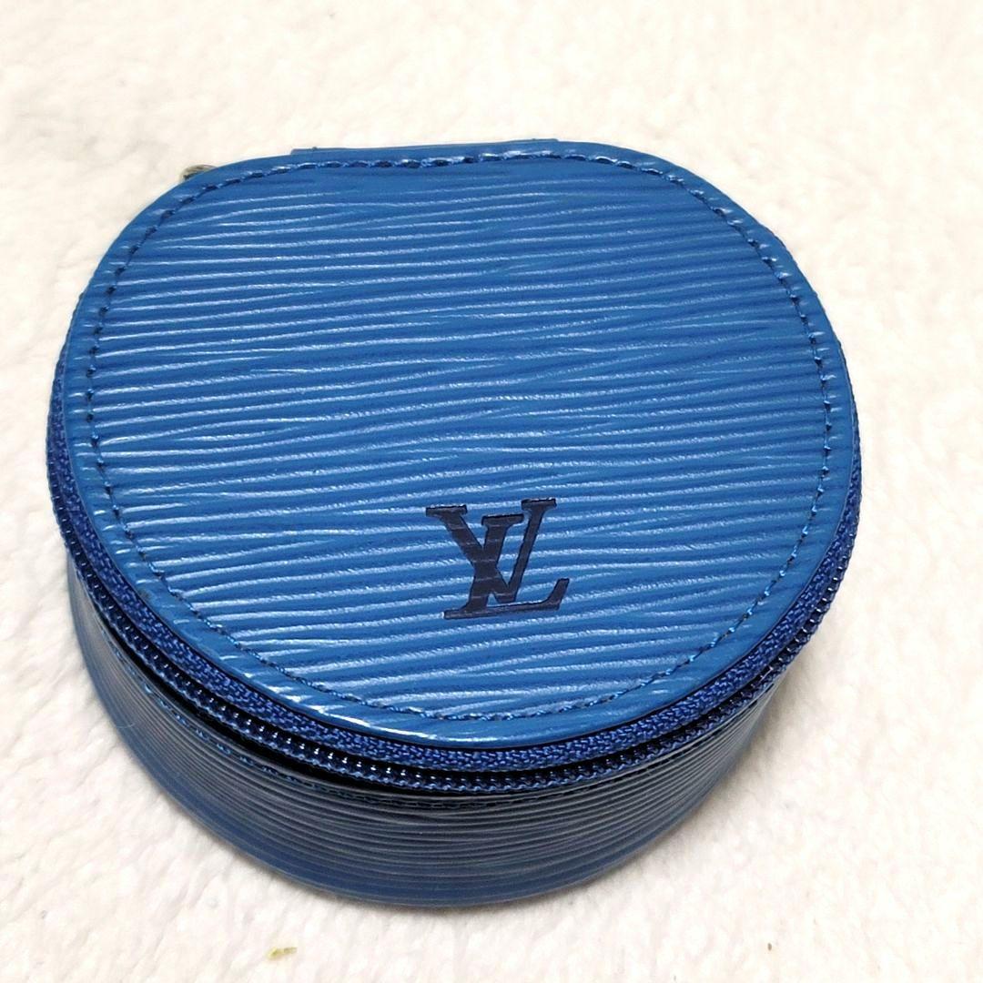 極美品 ルイヴィトン エピ レザー マルチケース ジュエリーケース ブルー系