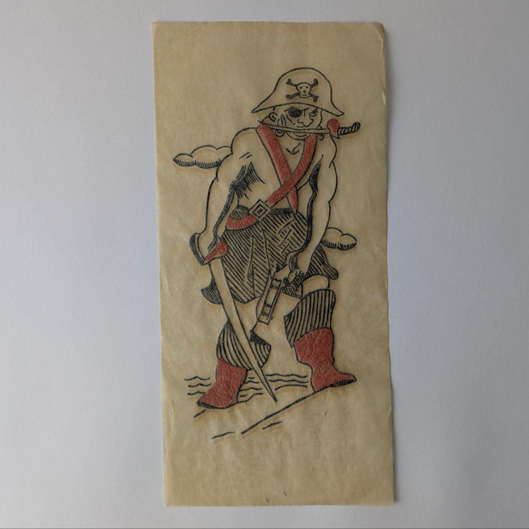 ビンテージ 転写紙 アイロンプリント パイレーツ 海賊 古着 50s 60s