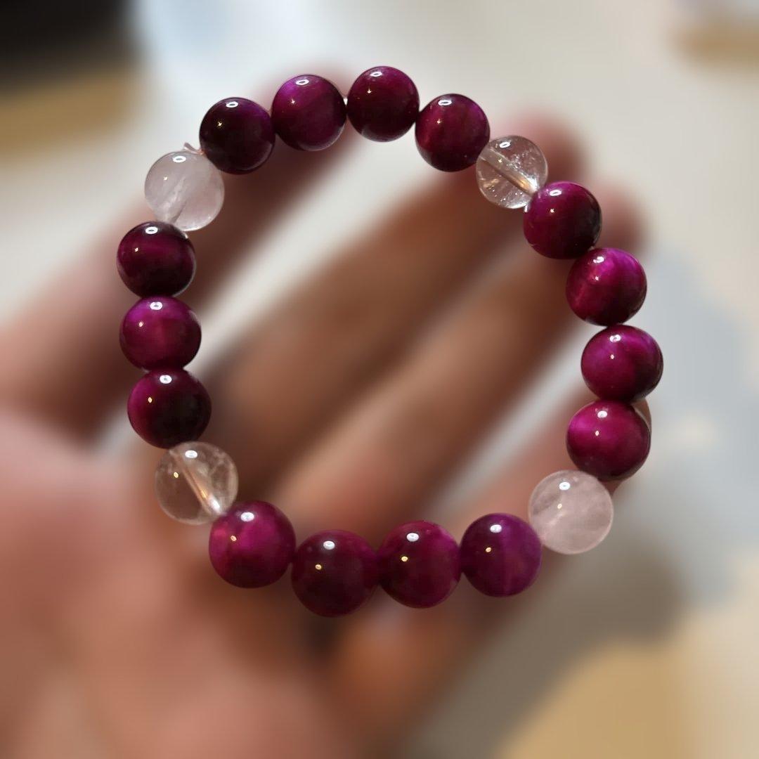 ズーンとくるよ！ピンクタイガーアイたんと水晶とローズクオーツたん！