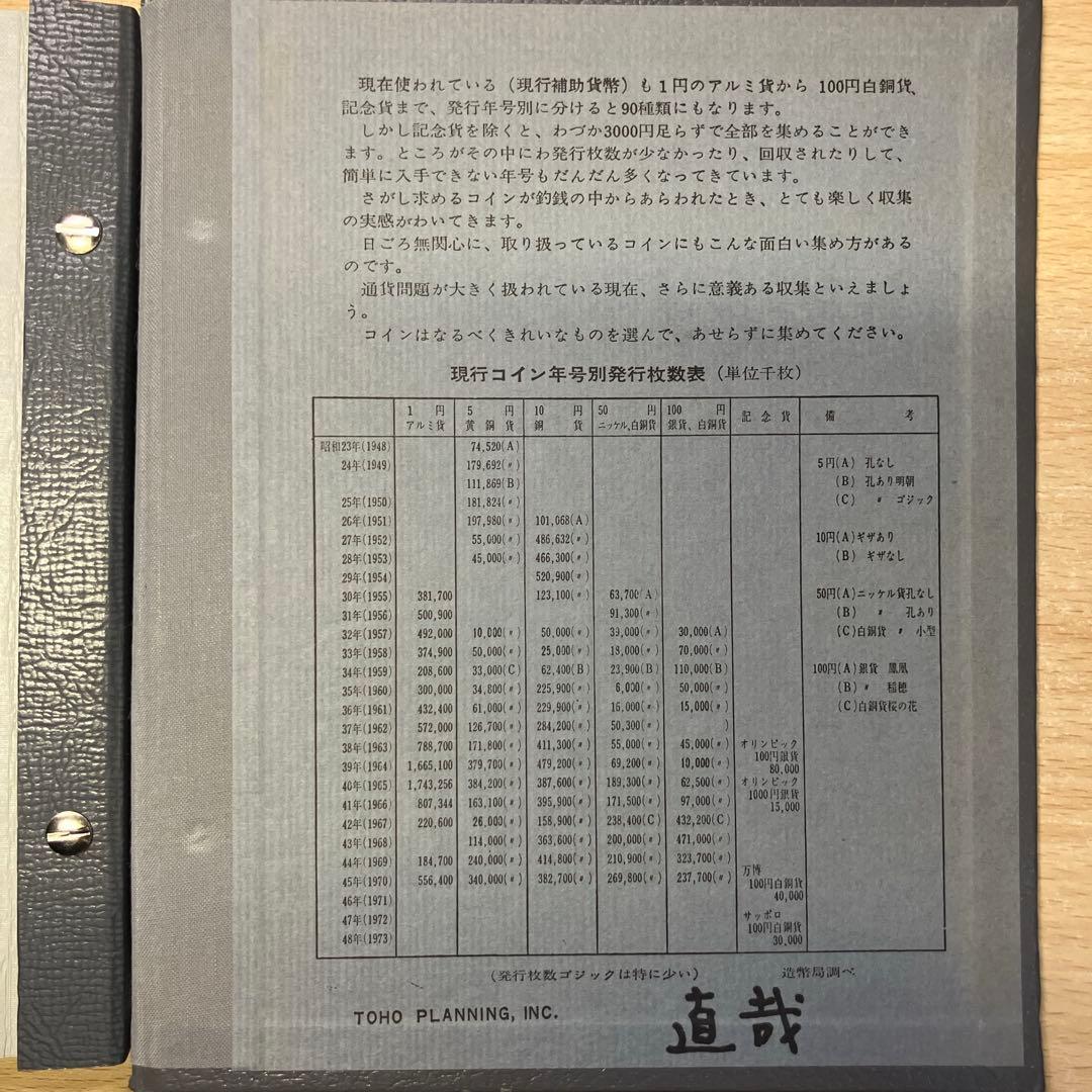【完全 希少】年号別 貨幣アルバム 1964 銀貨 東京 赤富士 ギザ10 筆五