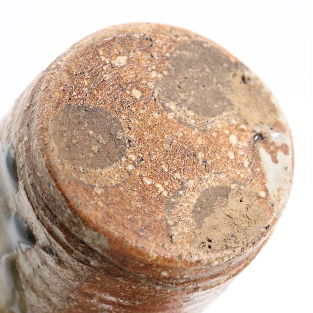 時代 古信楽焼 肩衝 茶入 花唐草文仕覆 茶道具 共箱　V916