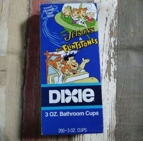 レア！DIXIE　フリントストーン　紙コップ Buthroom Cups