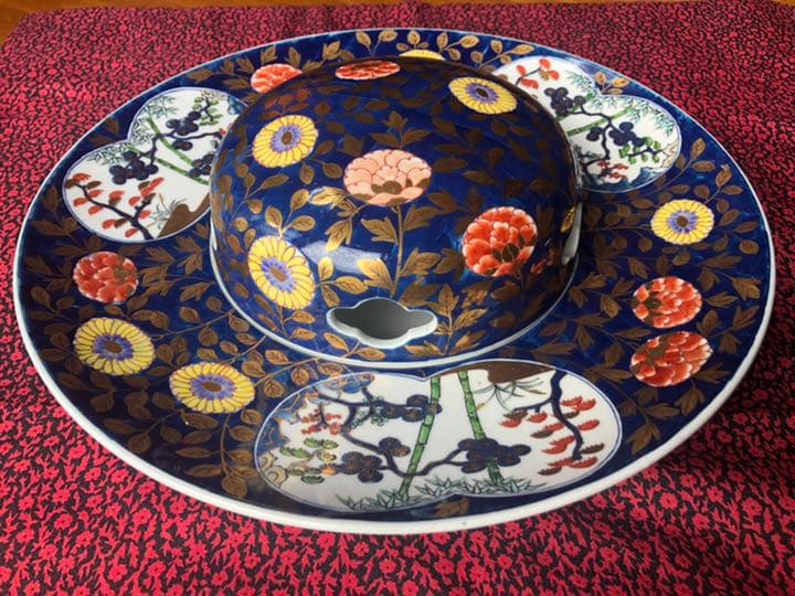 錦彩　焼き物　有田焼　灰皿