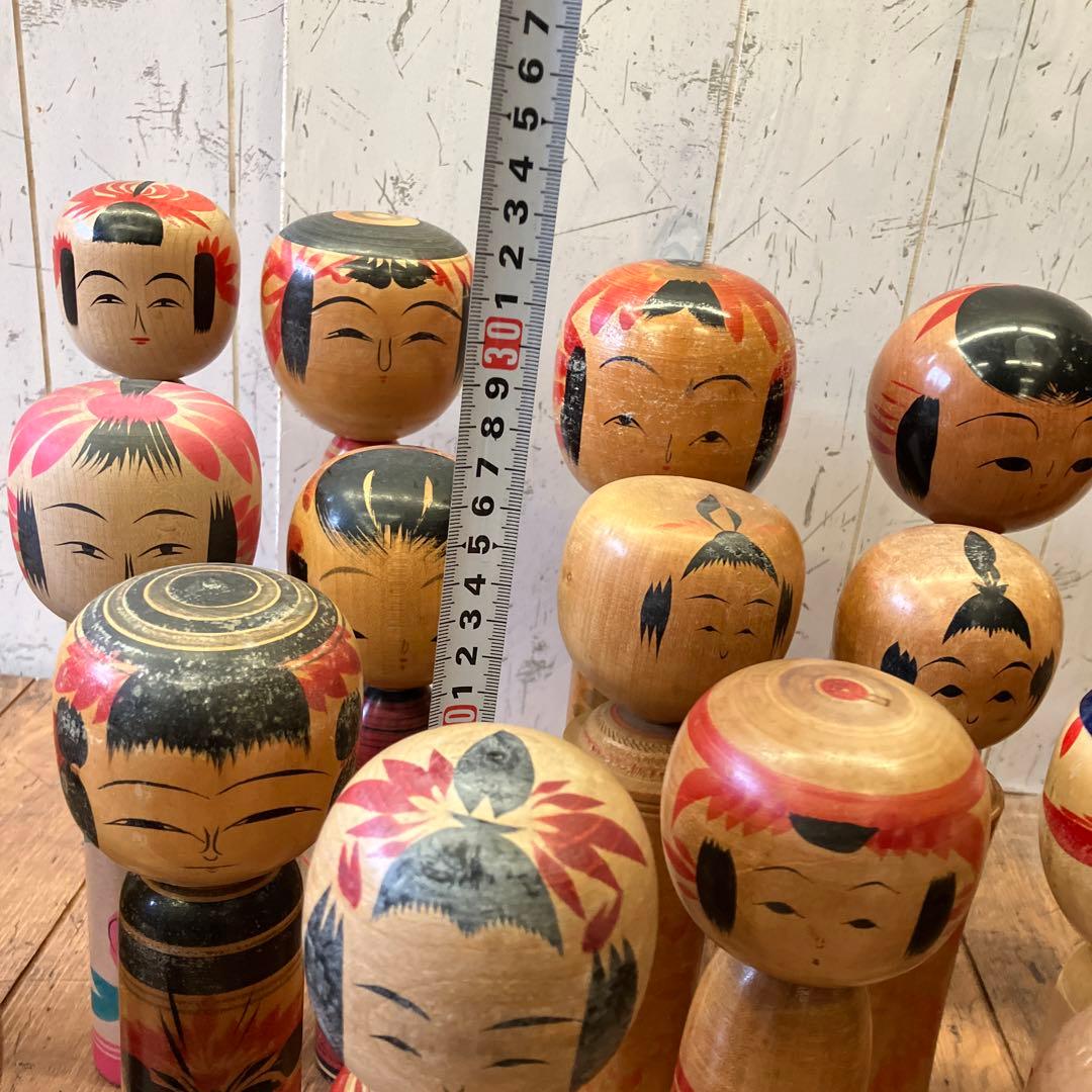 昭和レトロ こけし 小芥子 21体セット まとめ売り 日本人形 伝統工芸品