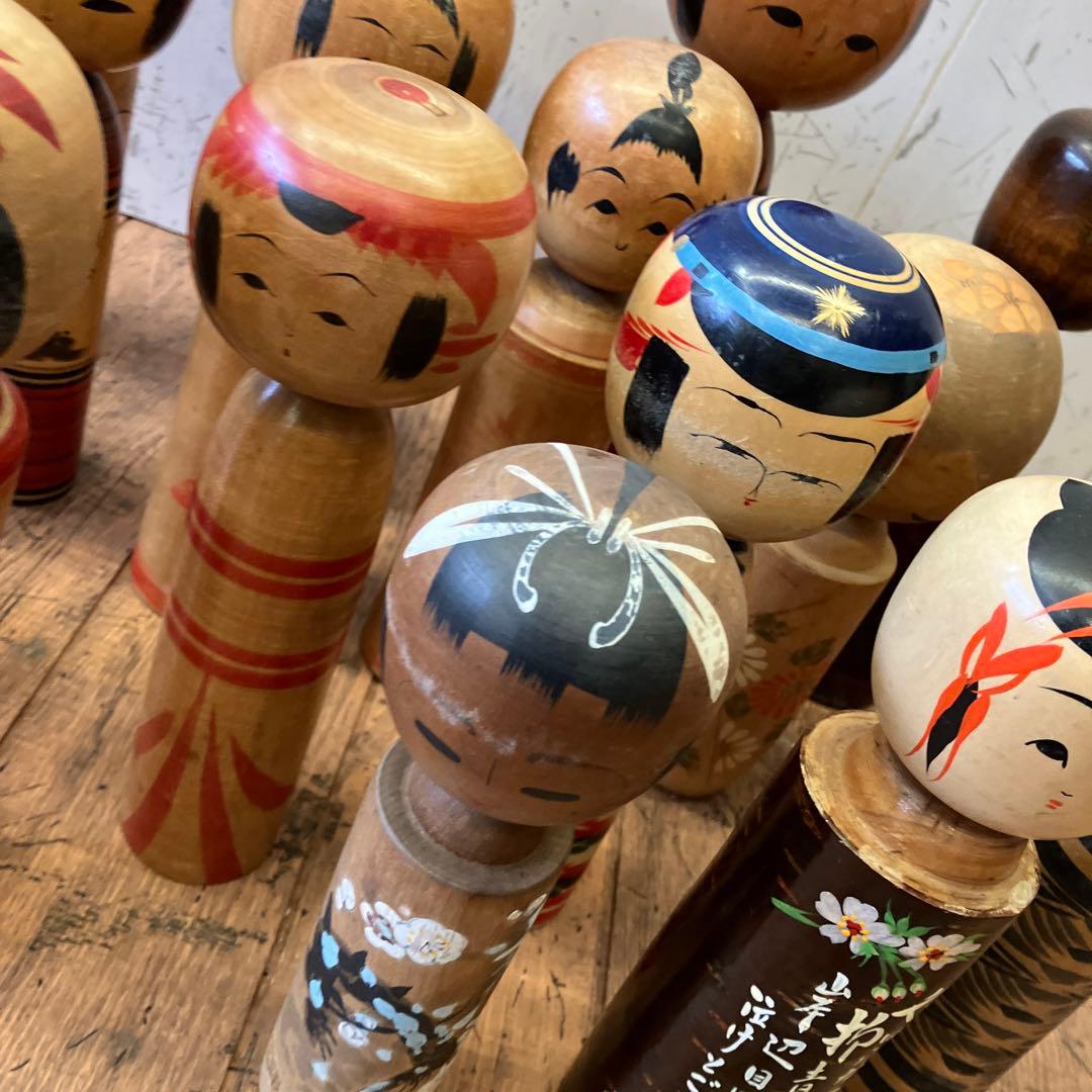 昭和レトロ こけし 小芥子 21体セット まとめ売り 日本人形 伝統工芸品