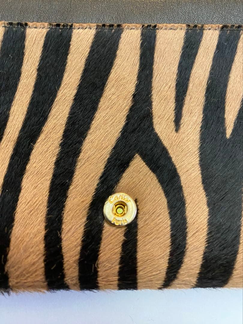 カルティエ　Cartier 長財布　 ハラコ　ゼブラ　箱付き