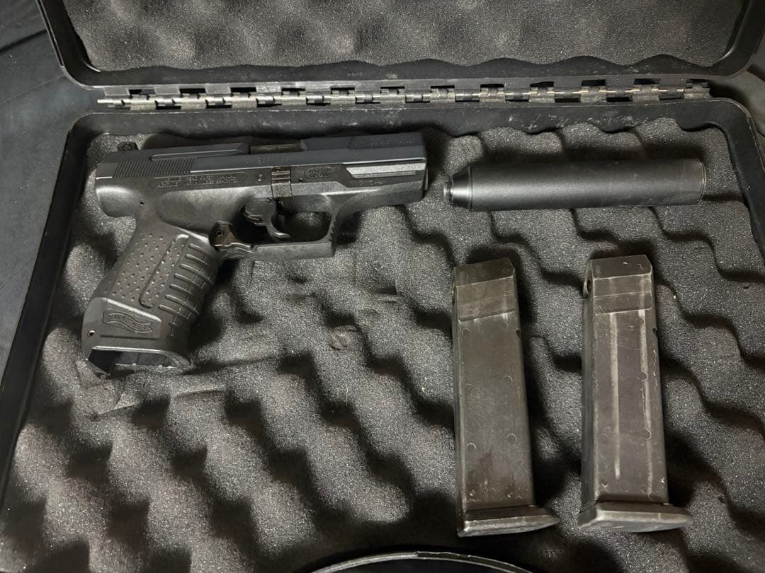 マルゼンワルサーP99固定スライド サプレッサー、ケース付き