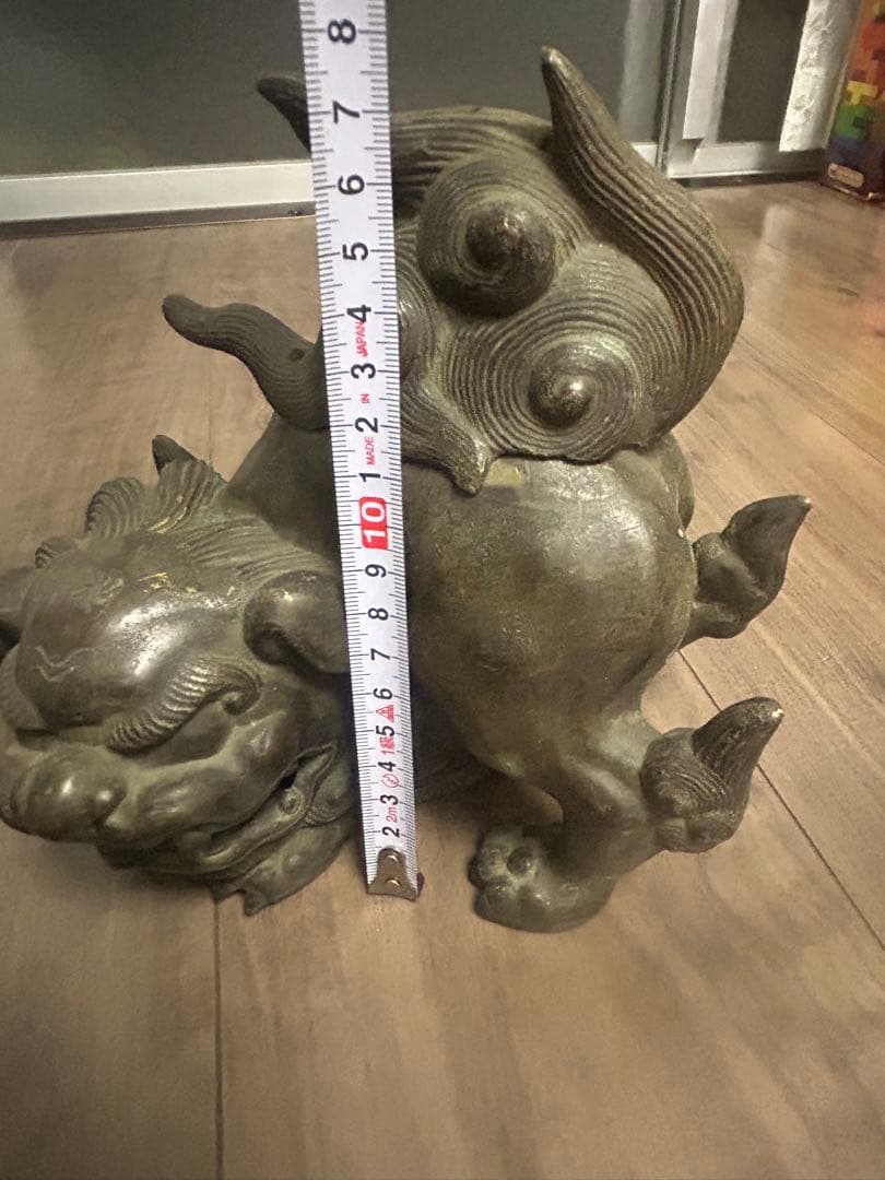 古董，古銅製，金工，獅子香炉，重1900克