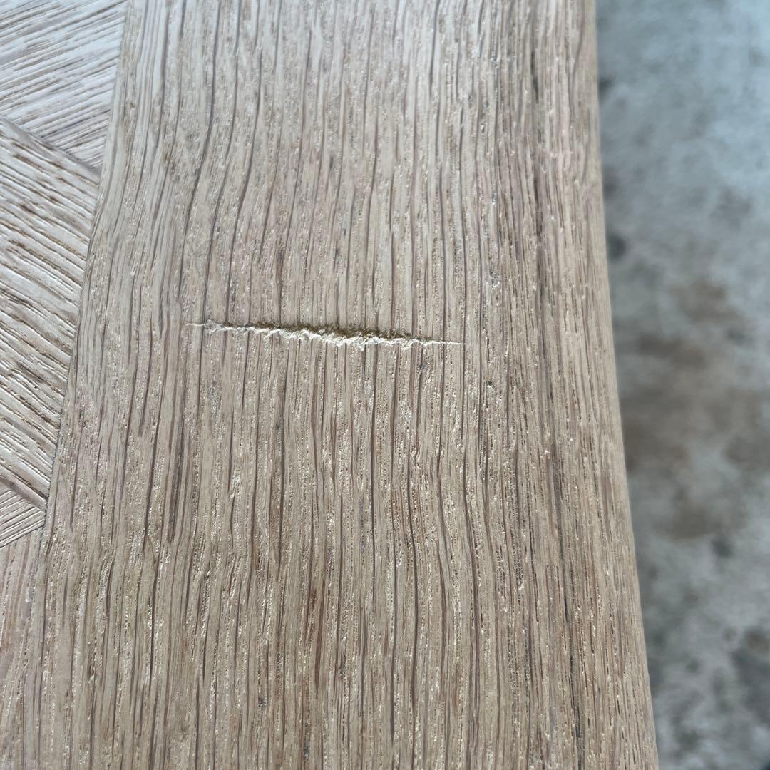 けんけんビンテージ エクステンションダイニングテーブル 剥離