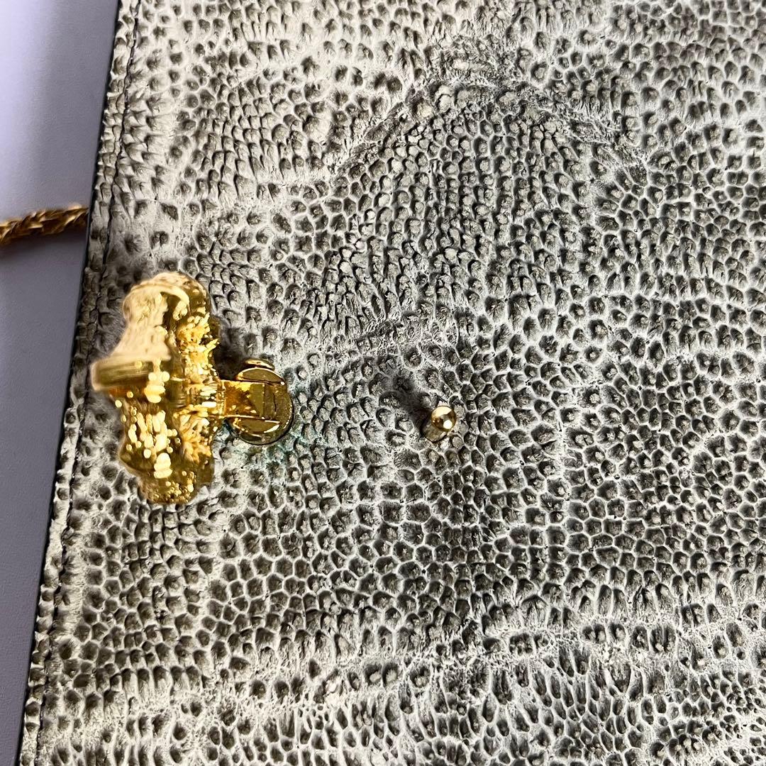 美品✨香鳥屋 エレファントレザー 象革 チェーンバッグ