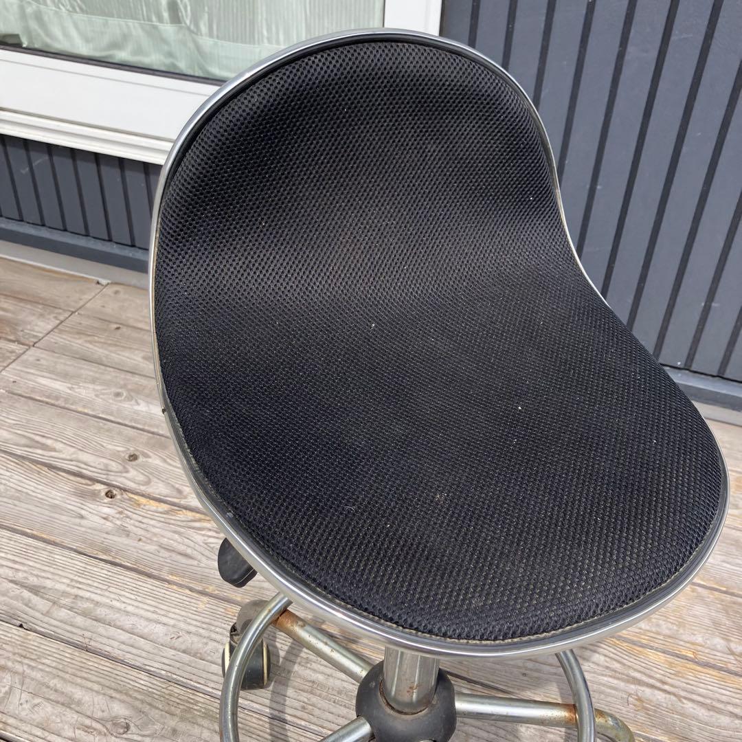 インダストリアル 工業系 回転式スツール ワークチェア キャスター付き