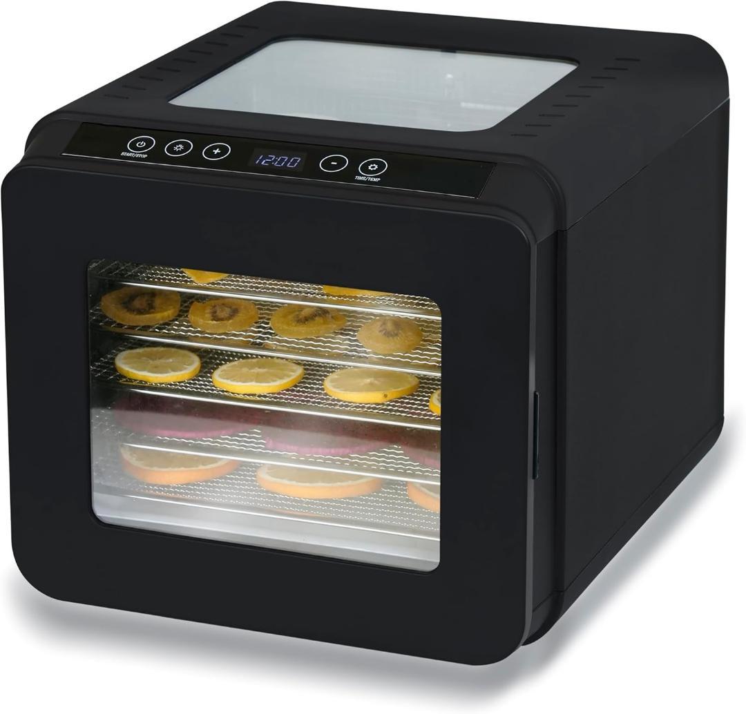 ❤️フードドライヤー ❤️食品乾燥機 400W 360°熱風循環加熱 両面ガラス